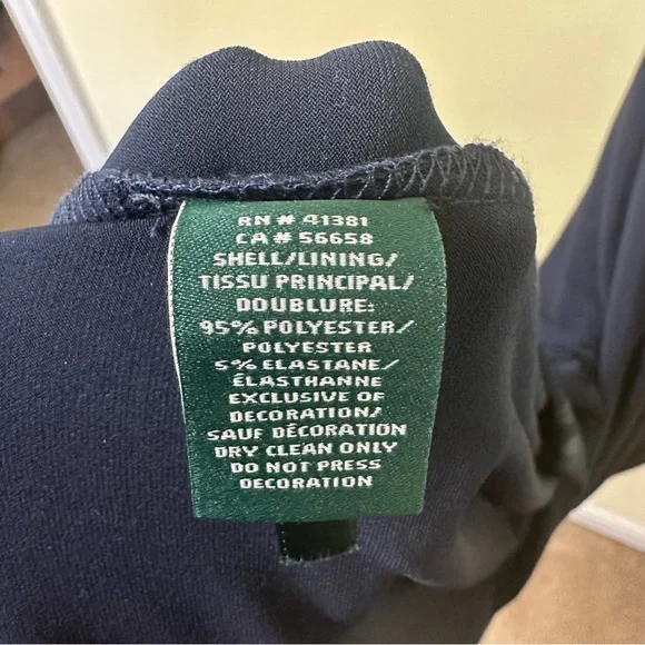 Ralph Lauren Embellished Evening Gown Navy Dress SZ 4 - Picture 12 of 14